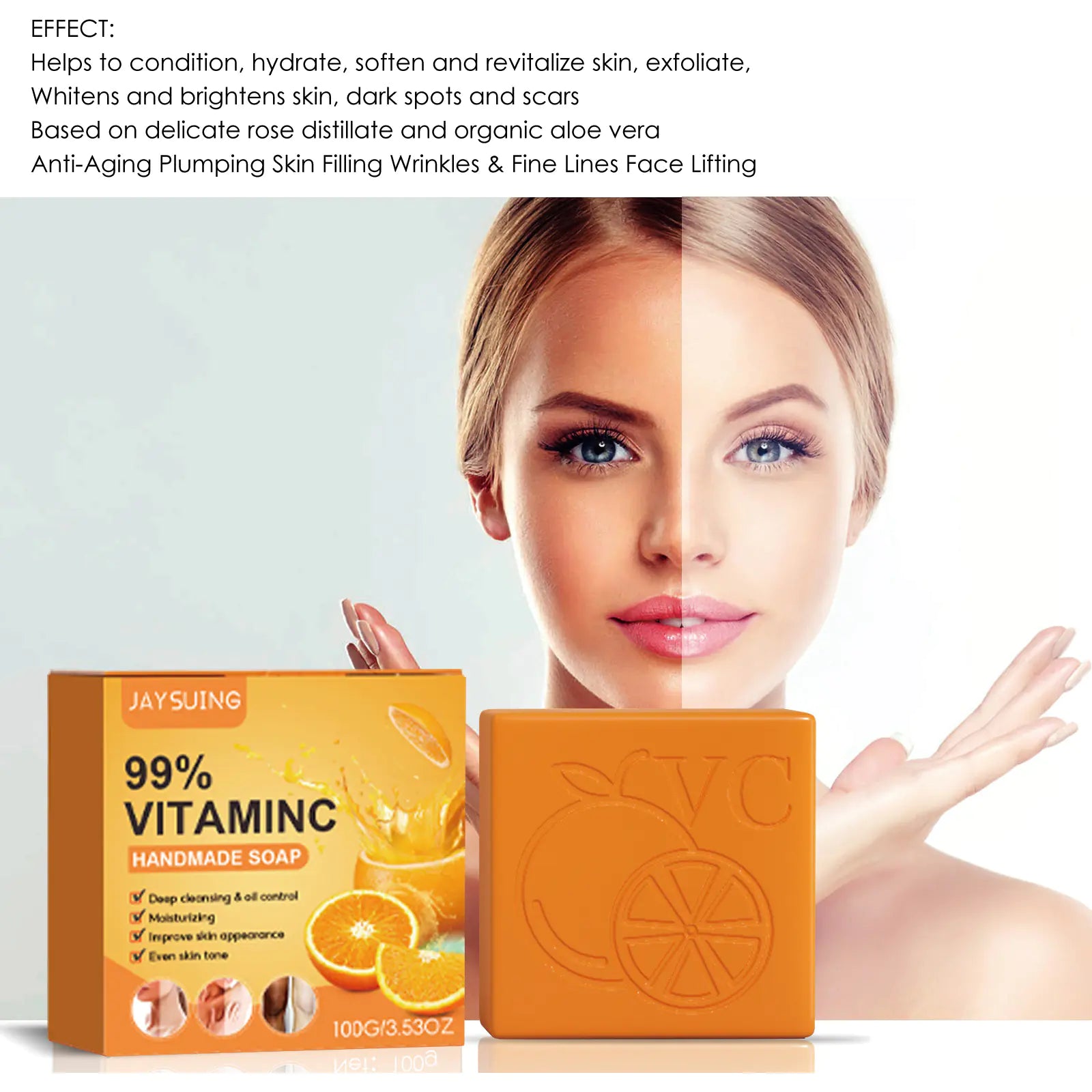 Jaysuing VC Skin Brightening Soap for Body Care