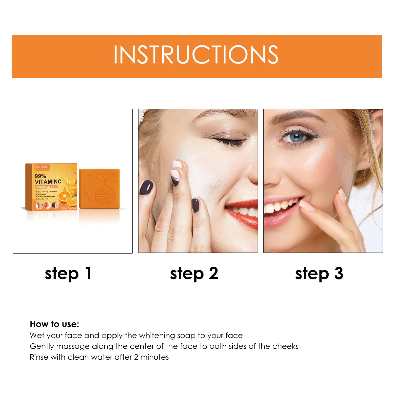 Jaysuing VC Skin Brightening Soap for Body Care